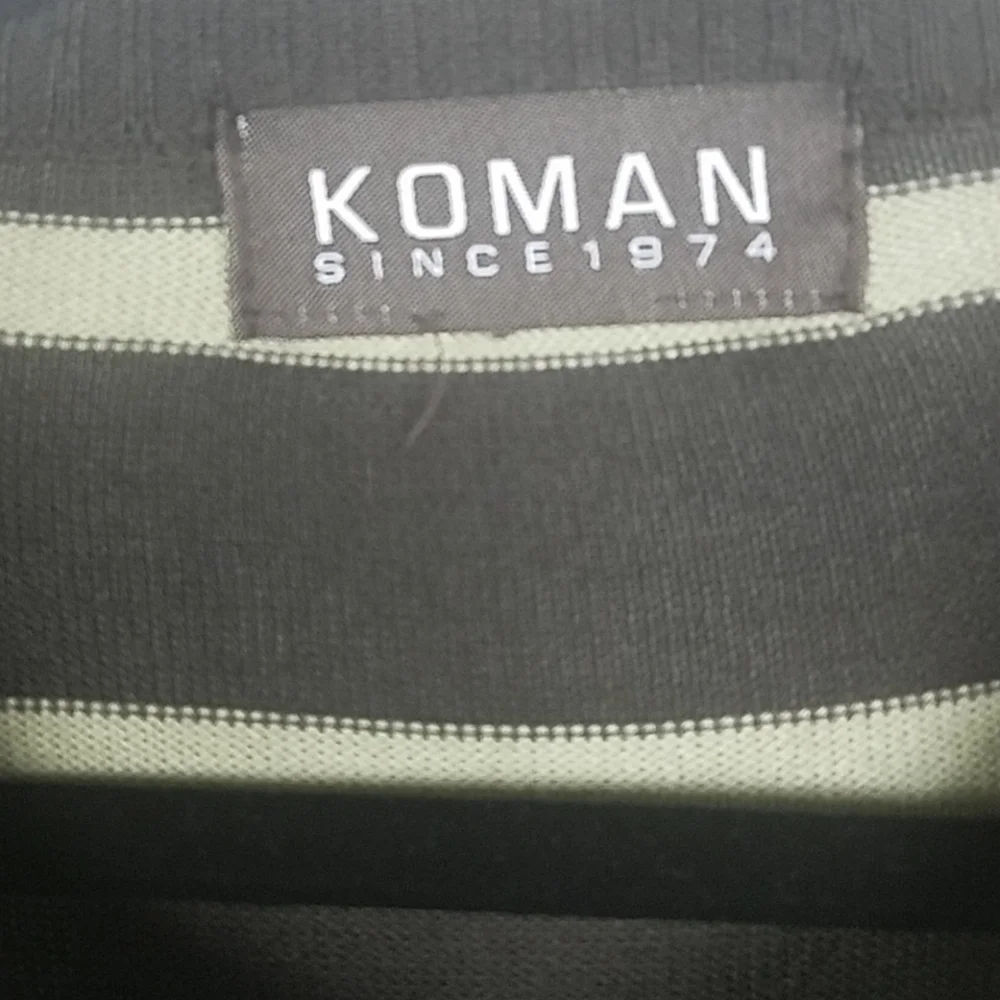 KOMAN, Men's Sweater, brown beige stripes, size L